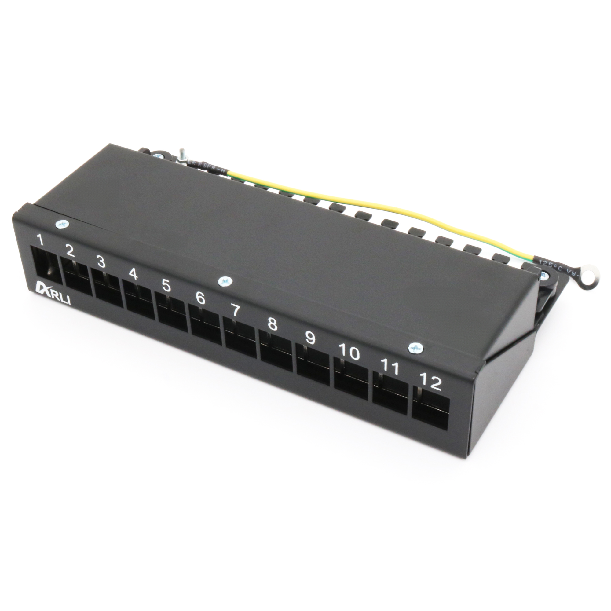 ARLI patch panel per moduli Keystone – alloggiamento patch a 12 porte nero